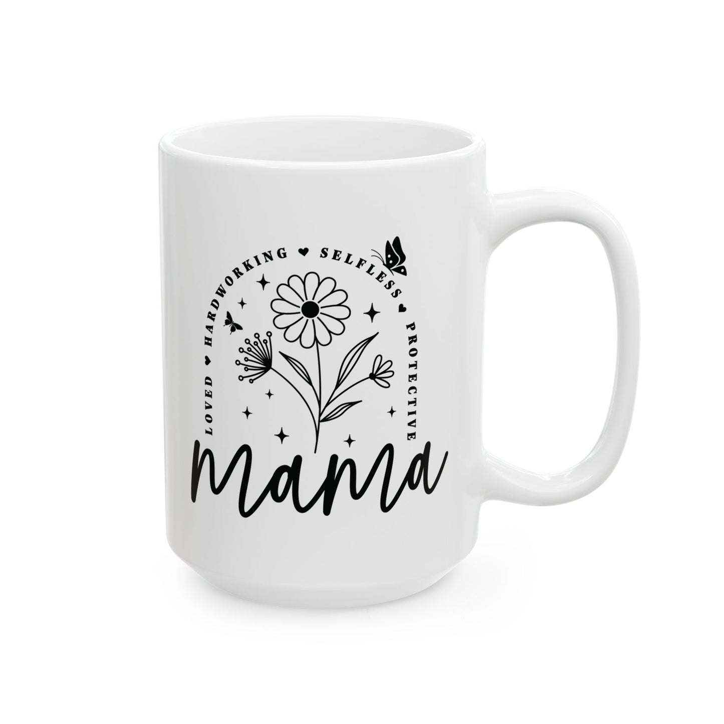 Floral 'Mama' Coffee Mug - 15oz