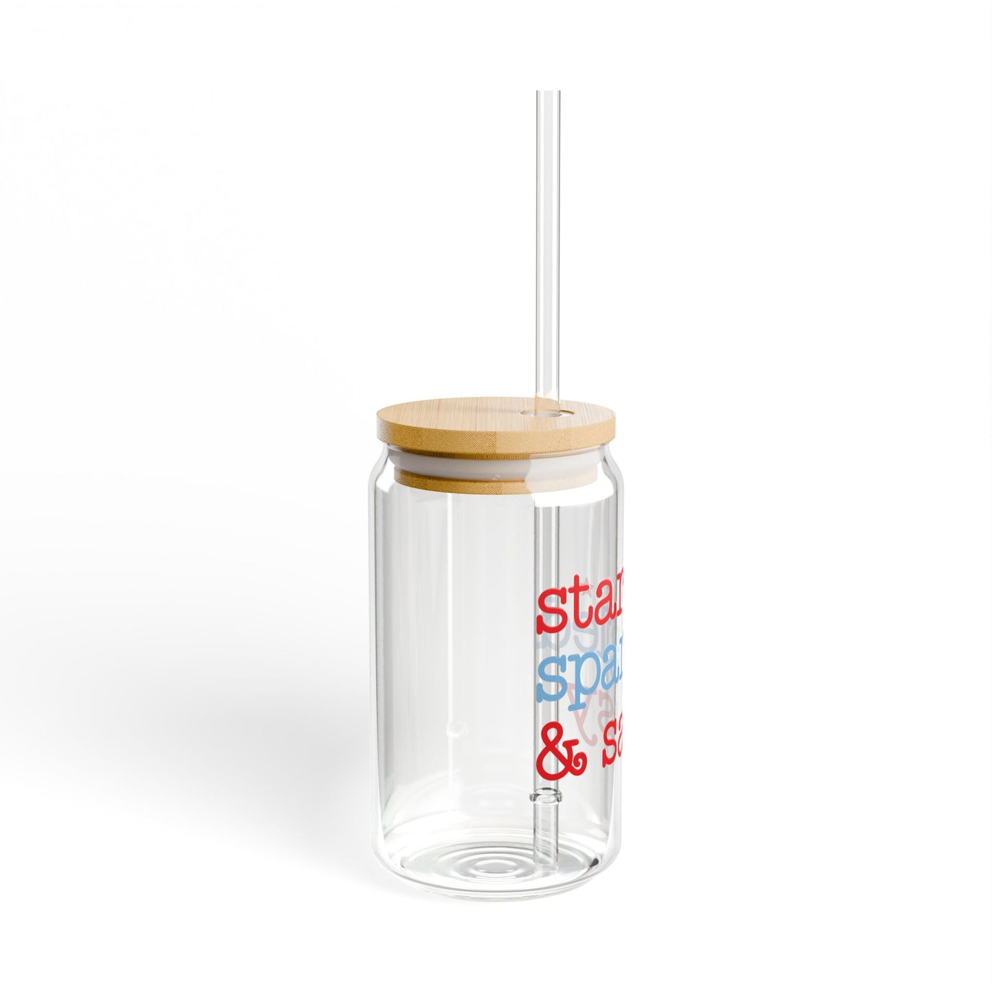Star Spangled Sassy Glass Tumbler