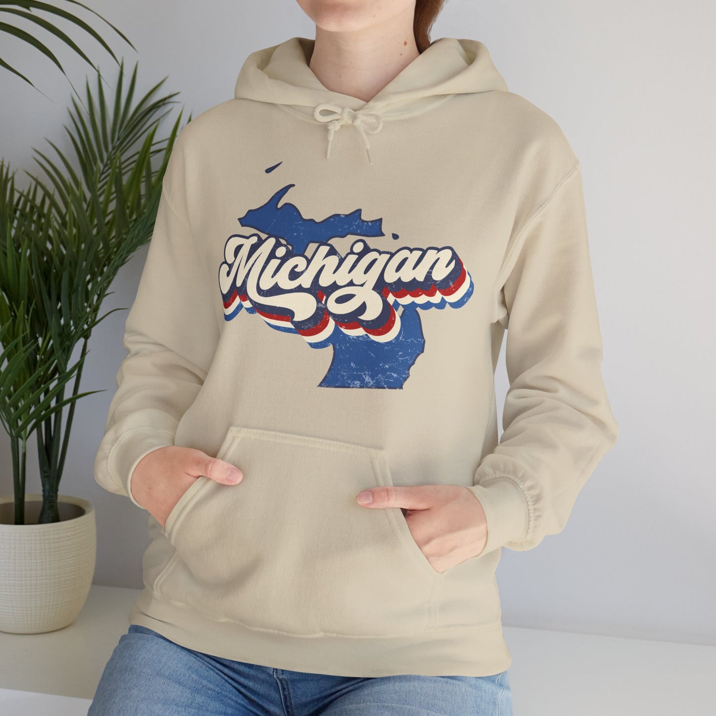 Michigan Vintage Hooded Sweatshirt