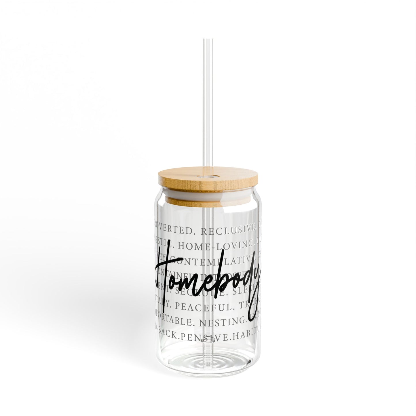 Homebody Words Glass Tumbler - 16oz