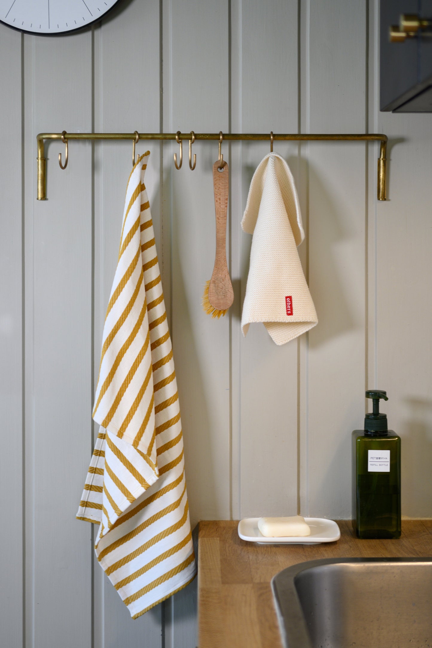 Others Tea Towel Striped Yellow