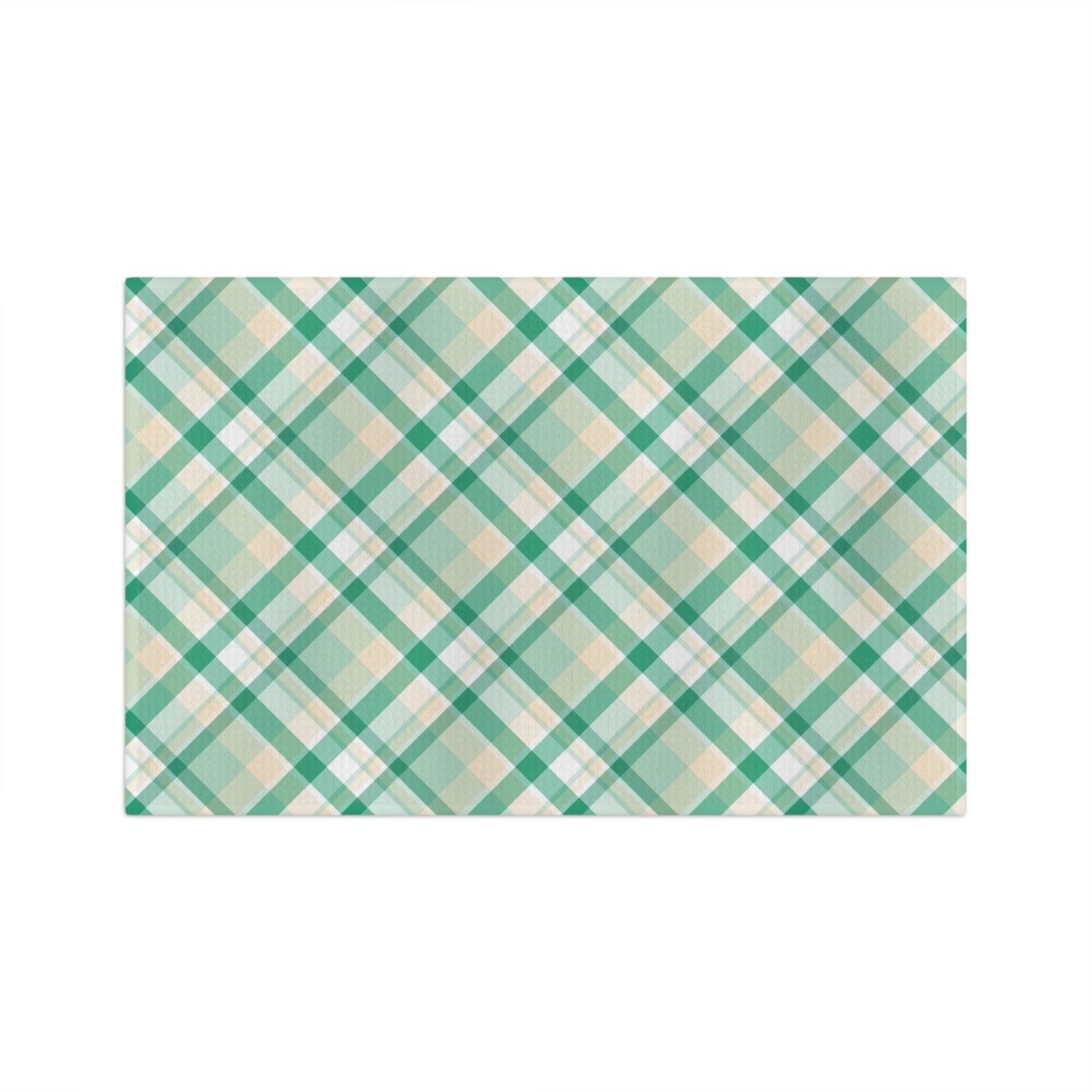Green Plaid Hand Towel