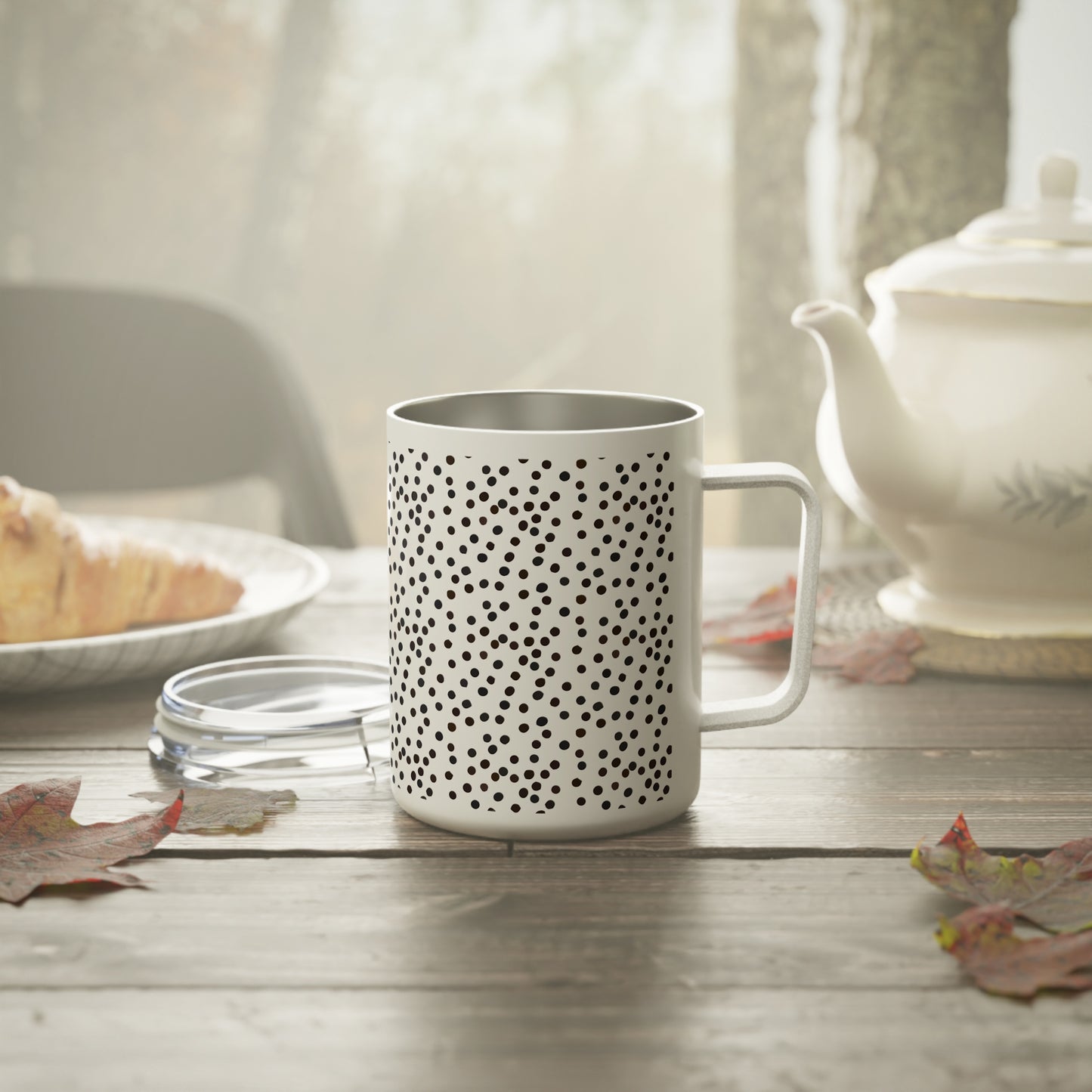 Polka Dot Insulated Coffee Mug - 10oz
