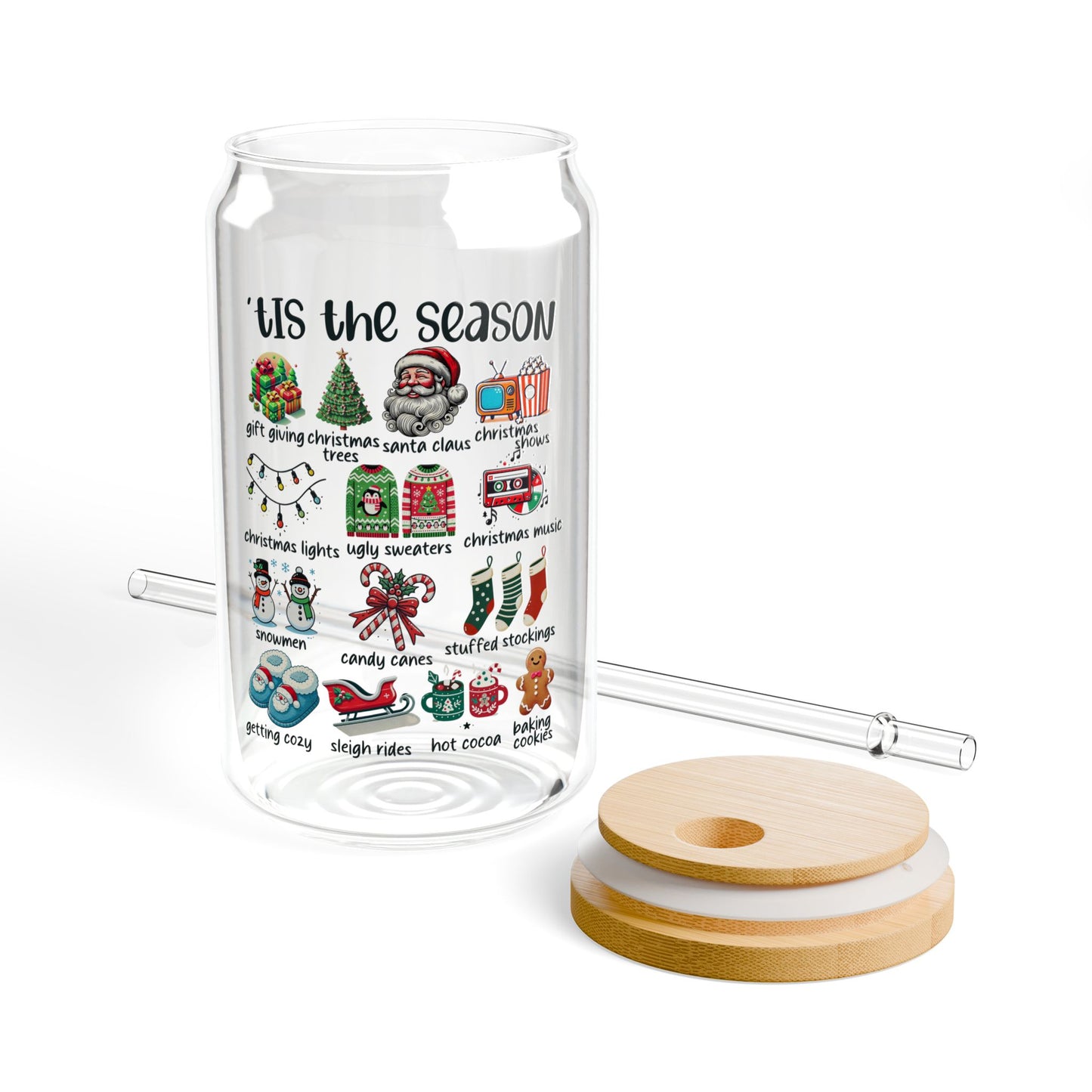 Tis the Season Glass Tumbler