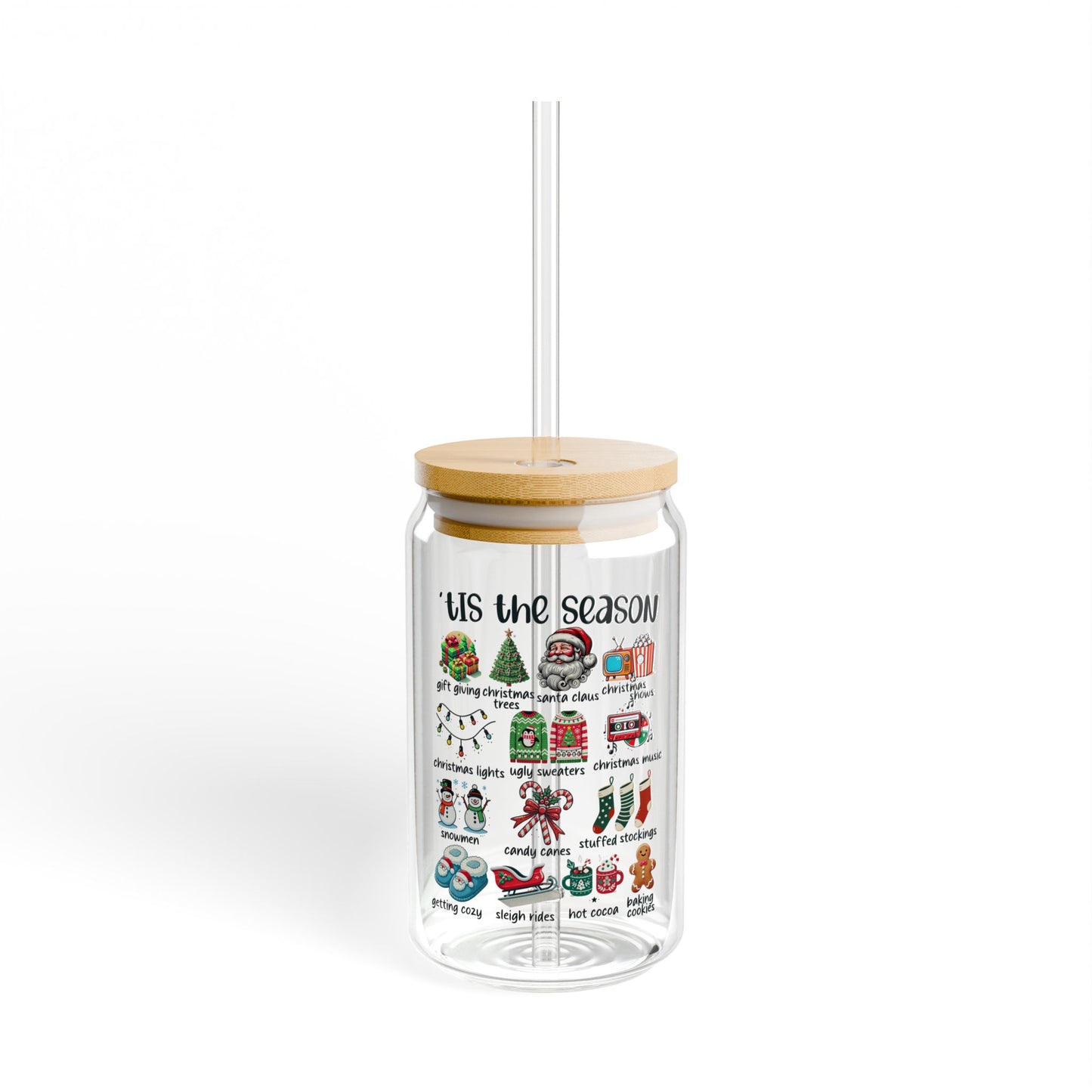 Tis the Season Glass Tumbler
