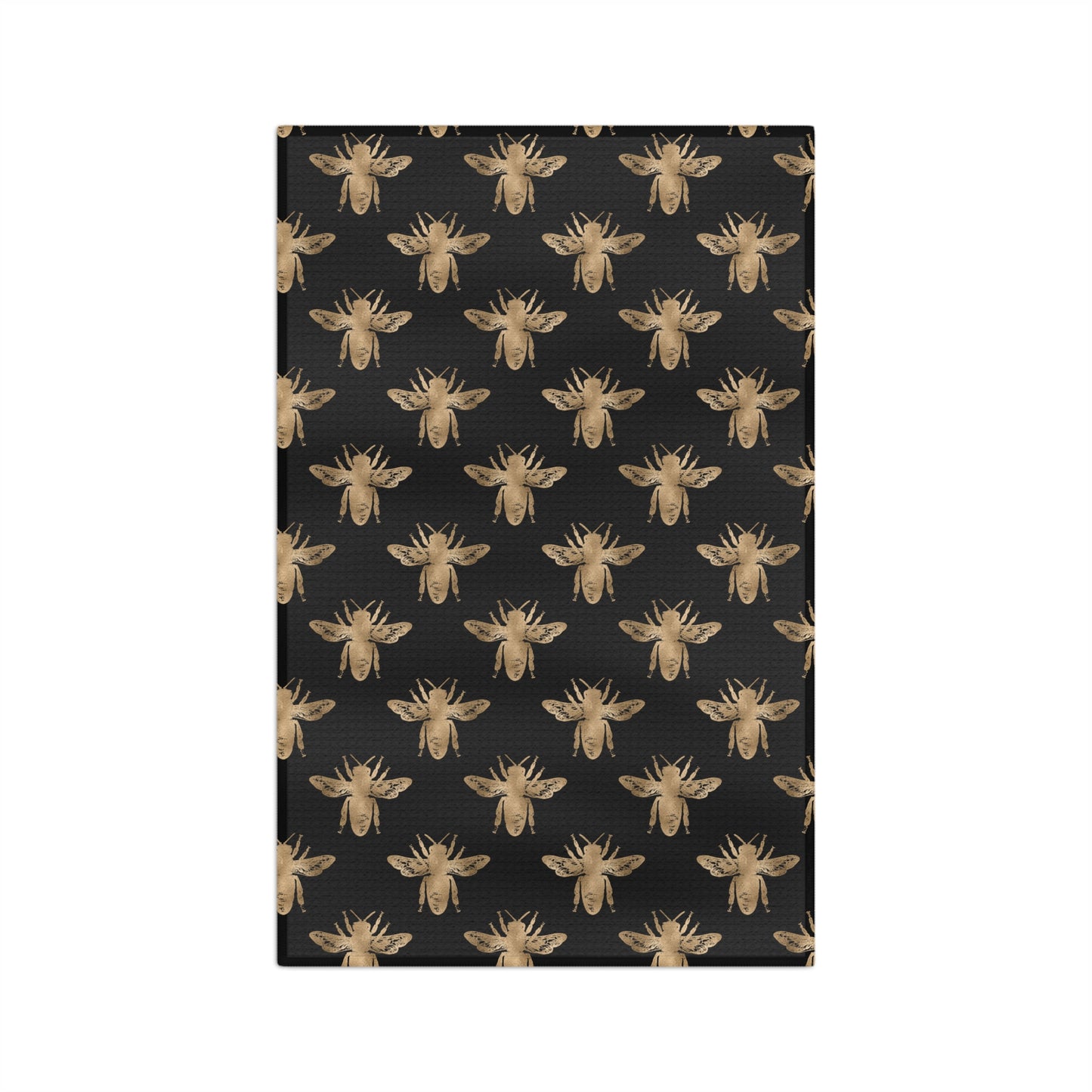 Bees Hand Towel (Black)