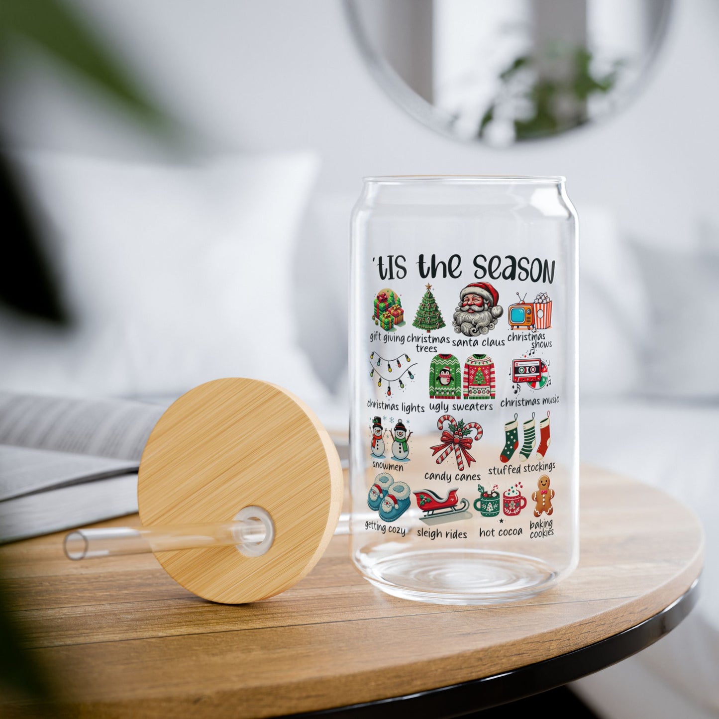 Tis the Season Glass Tumbler