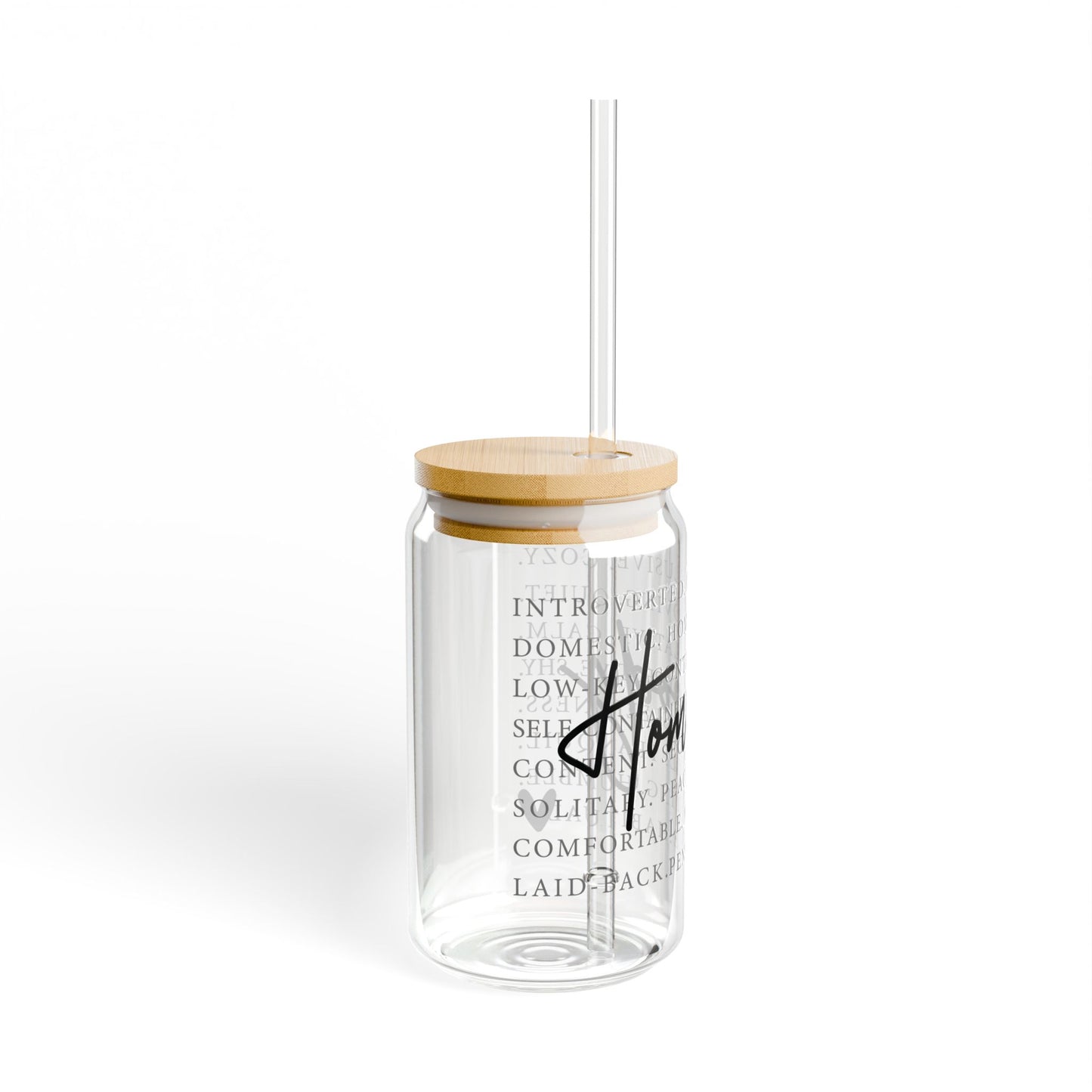 Homebody Words Glass Tumbler - 16oz