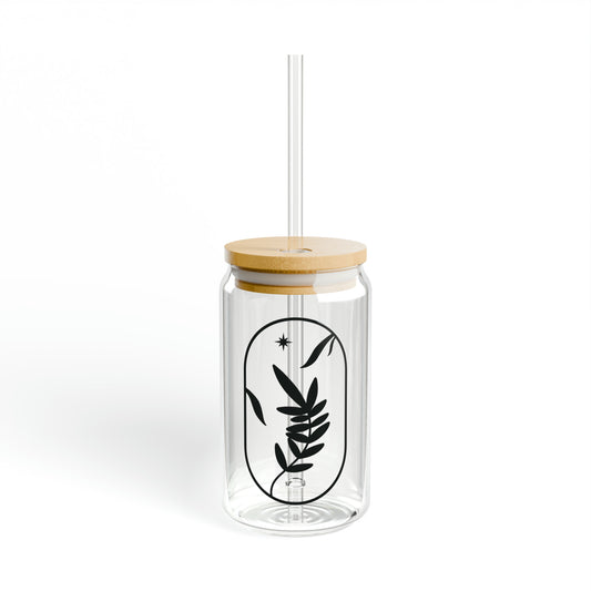 Boho Flower Sipper Glass
