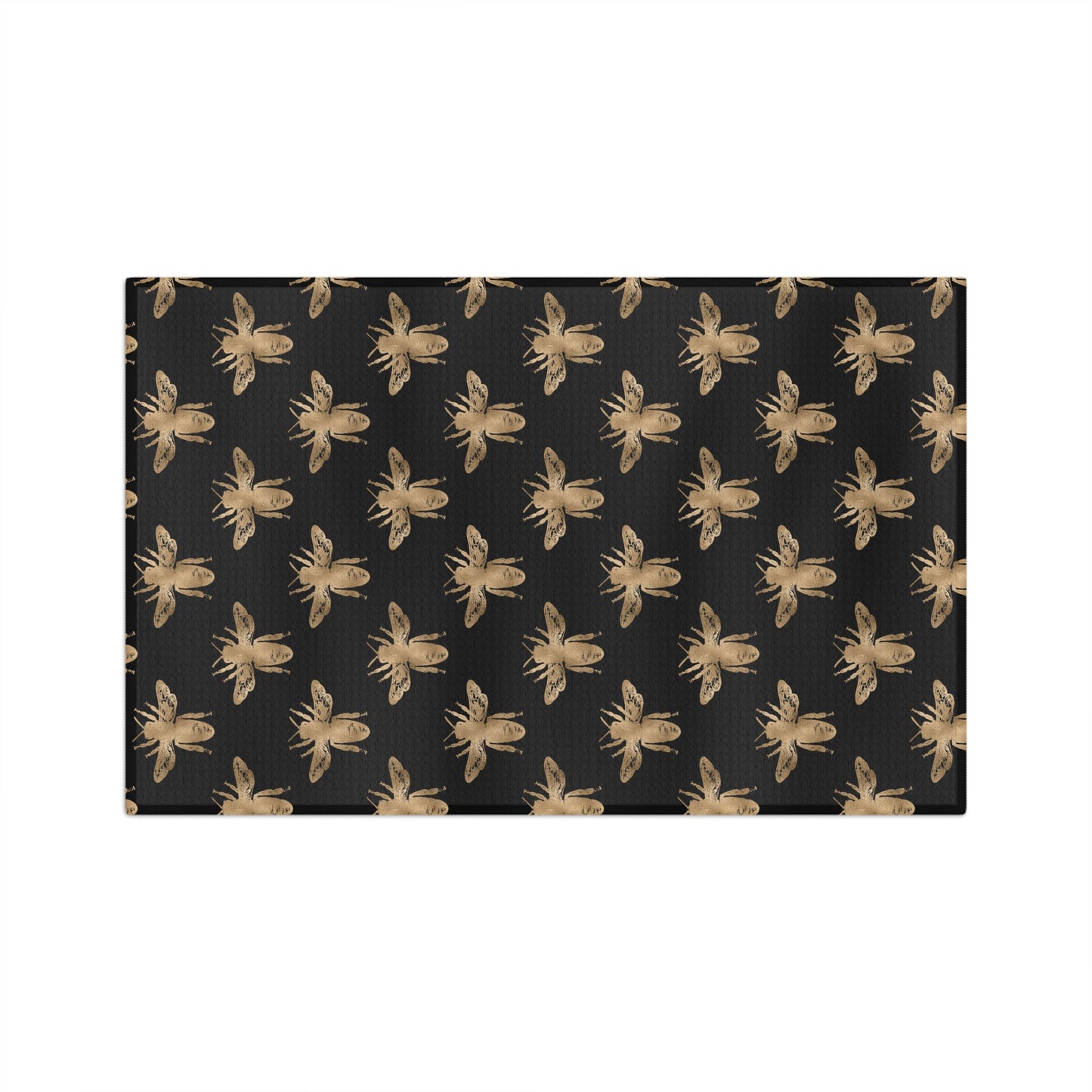 Bees Hand Towel (Black)