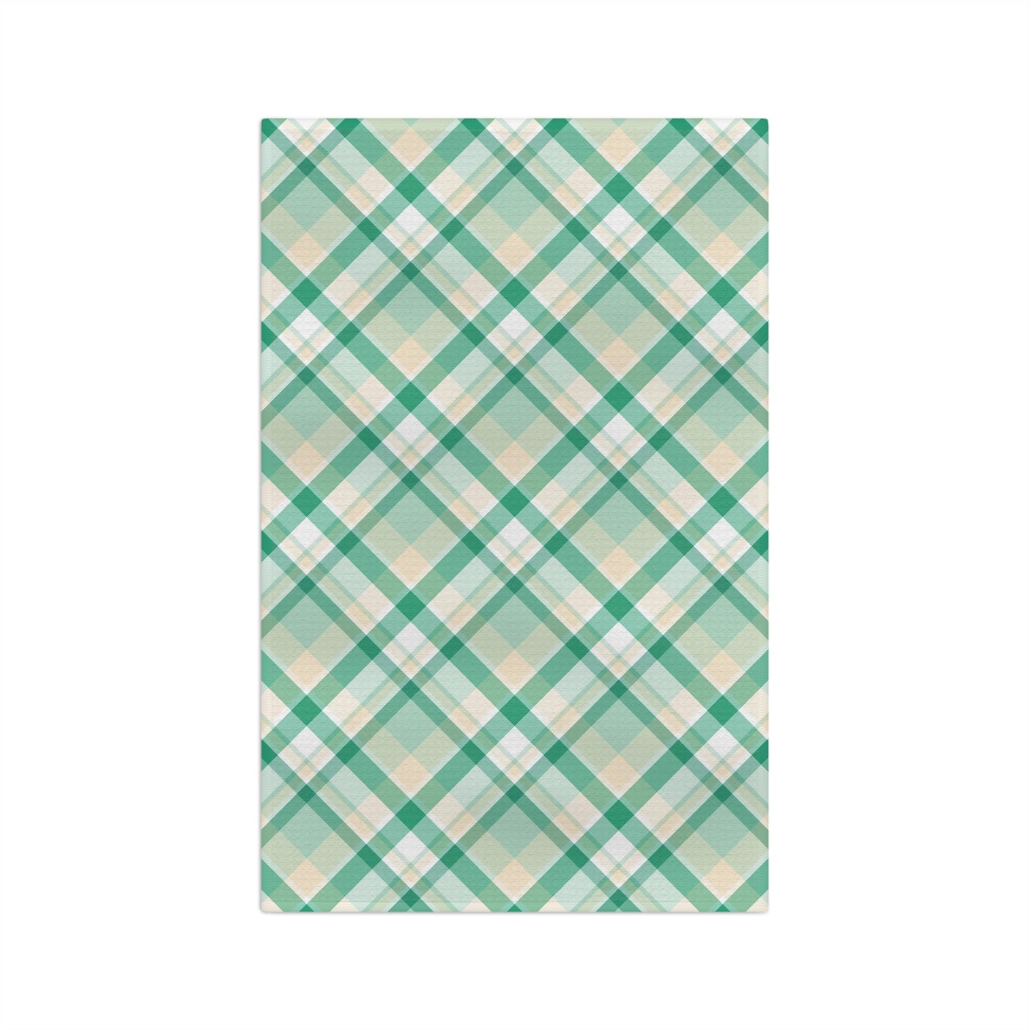 Green Plaid Hand Towel
