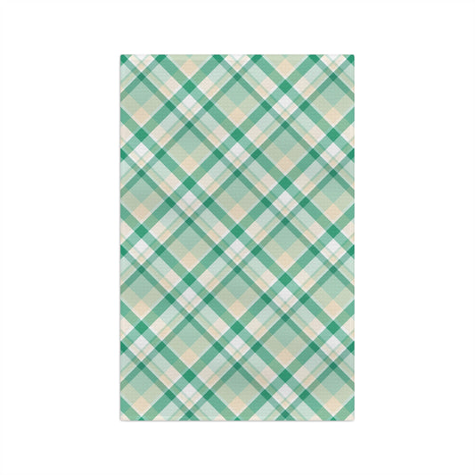 Green Plaid Hand Towel