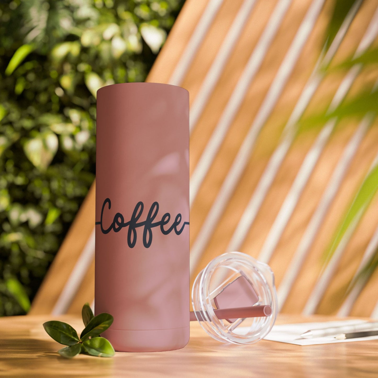 Coffee Heartbeat Skinny Tumbler - 20oz Matte Drinkware