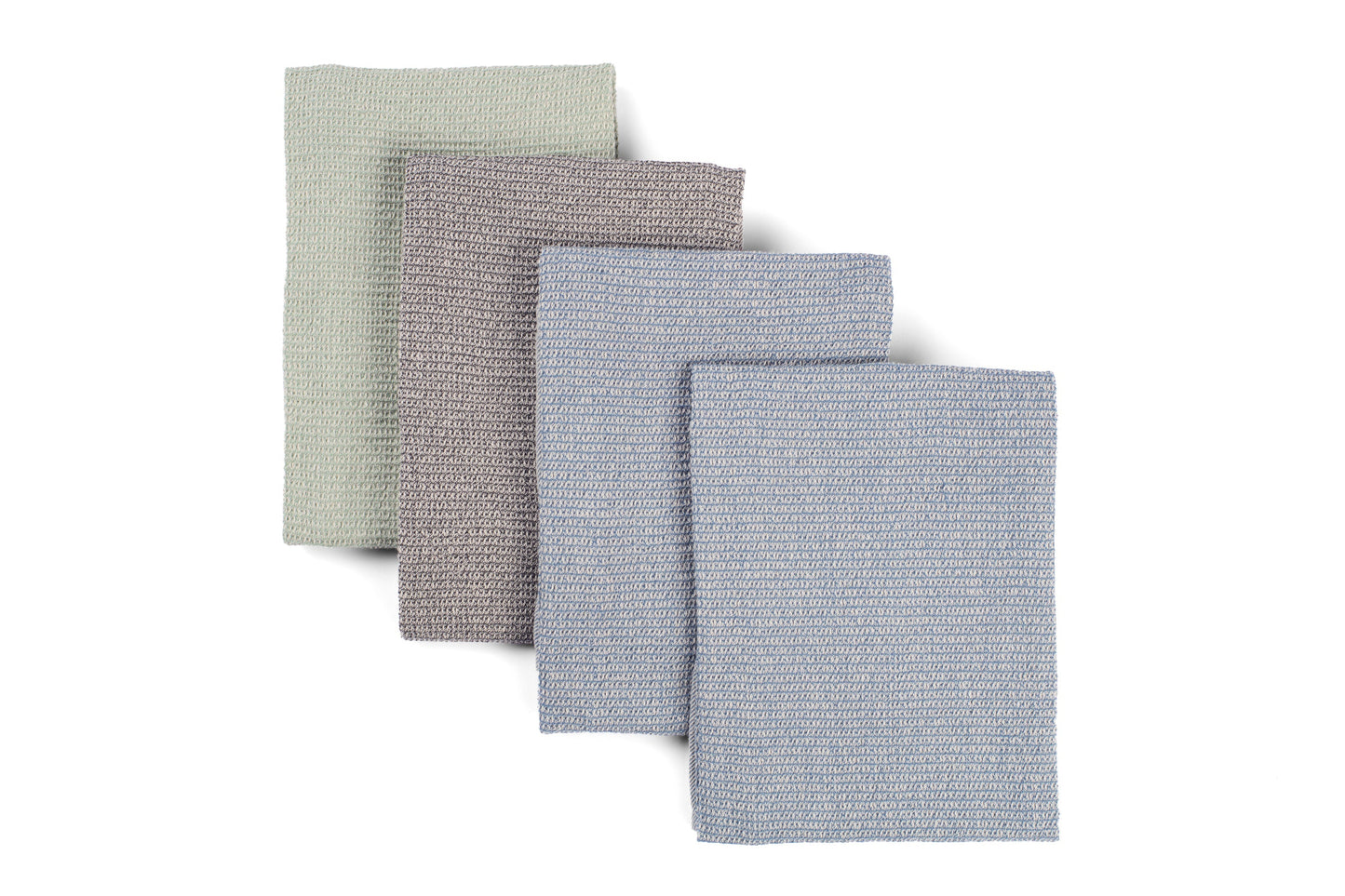 Kitchen Towels, Set of 4 - Cotton Waffle Weave Set